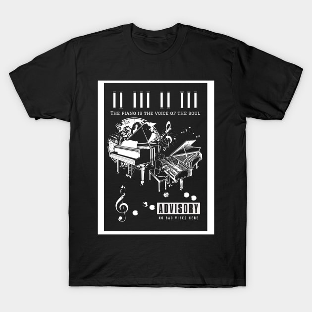 The Voice Of The Soul Piano T-Shirt by TheKindbySensei